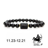 Black stone Beads 12 constellation couple Bracelet Men Bracelets For Women Pulseras Moda Masculina Hombre Man Mens Jewellery daiiibabyyy