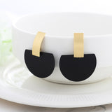 WYBU Summer Style Golden Drop Earrings For Women Geomatric Black Long Hanging Earring Triangle Bts Jewelry Earing bijouterie daiiibabyyy