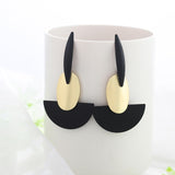 WYBU Summer Style Golden Drop Earrings For Women Geomatric Black Long Hanging Earring Triangle Bts Jewelry Earing bijouterie daiiibabyyy