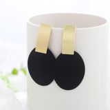 WYBU Summer Style Golden Drop Earrings For Women Geomatric Black Long Hanging Earring Triangle Bts Jewelry Earing bijouterie daiiibabyyy