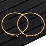 40mm 60mm 70mm 80mm Exaggerate Big Smooth Circle Hoop Earrings Brincos Simple Party Round Loop Earrings for Women Jewelry daiiibabyyy