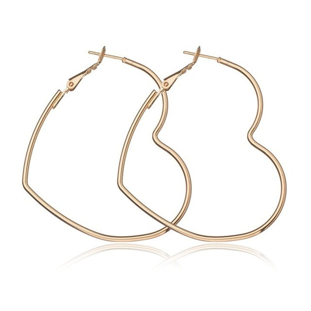 40mm 60mm 70mm 80mm Exaggerate Big Smooth Circle Hoop Earrings Brincos Simple Party Round Loop Earrings for Women Jewelry daiiibabyyy