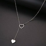 CACANA Long Pendant Heart-Shaped Necklaces Pendants For Women  Simple Design Necklace Stylish Stainless Steel Jewelry Party Gift daiiibabyyy