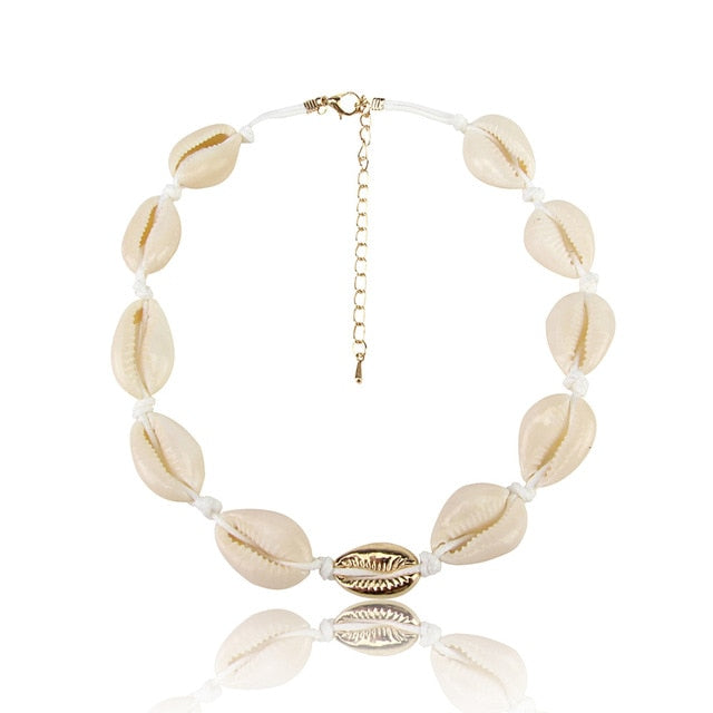 Bohemian Natural Shell Necklace for Women Cowrie Charm Conch Seashell Collar Choker Beach Boho Summer Necklaces Jewelry Collares daiiibabyyy