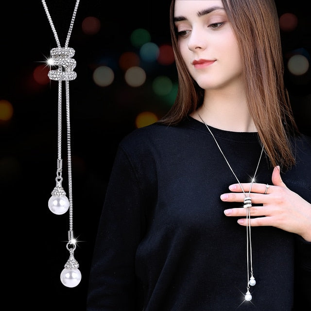 BYSPT Long Necklaces& Pendants for Women Collier Femme Geometric Statement Colar Maxi Fashion Crystal Jewelry Bijoux daiiibabyyy