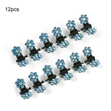 6/12pcs Crystal Rhinestone Flower Hair Claws Clamps Hairgrip Accessories Hairpins Hair Clips Jewelry for Women Bridal Kids Girl daiiibabyyy