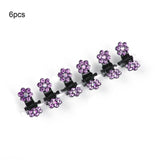 6/12pcs Crystal Rhinestone Flower Hair Claws Clamps Hairgrip Accessories Hairpins Hair Clips Jewelry for Women Bridal Kids Girl daiiibabyyy