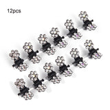 6/12pcs Crystal Rhinestone Flower Hair Claws Clamps Hairgrip Accessories Hairpins Hair Clips Jewelry for Women Bridal Kids Girl daiiibabyyy