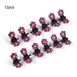 6/12pcs Crystal Rhinestone Flower Hair Claws Clamps Hairgrip Accessories Hairpins Hair Clips Jewelry for Women Bridal Kids Girl daiiibabyyy