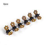 6/12pcs Crystal Rhinestone Flower Hair Claws Clamps Hairgrip Accessories Hairpins Hair Clips Jewelry for Women Bridal Kids Girl daiiibabyyy
