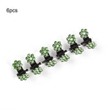 6/12pcs Crystal Rhinestone Flower Hair Claws Clamps Hairgrip Accessories Hairpins Hair Clips Jewelry for Women Bridal Kids Girl daiiibabyyy
