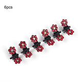6/12pcs Crystal Rhinestone Flower Hair Claws Clamps Hairgrip Accessories Hairpins Hair Clips Jewelry for Women Bridal Kids Girl daiiibabyyy