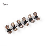 6/12pcs Crystal Rhinestone Flower Hair Claws Clamps Hairgrip Accessories Hairpins Hair Clips Jewelry for Women Bridal Kids Girl daiiibabyyy