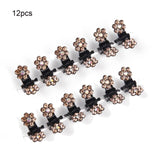 6/12pcs Crystal Rhinestone Flower Hair Claws Clamps Hairgrip Accessories Hairpins Hair Clips Jewelry for Women Bridal Kids Girl daiiibabyyy