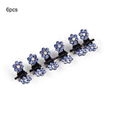 6/12pcs Crystal Rhinestone Flower Hair Claws Clamps Hairgrip Accessories Hairpins Hair Clips Jewelry for Women Bridal Kids Girl daiiibabyyy
