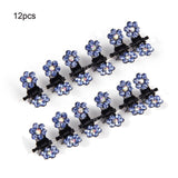6/12pcs Crystal Rhinestone Flower Hair Claws Clamps Hairgrip Accessories Hairpins Hair Clips Jewelry for Women Bridal Kids Girl daiiibabyyy