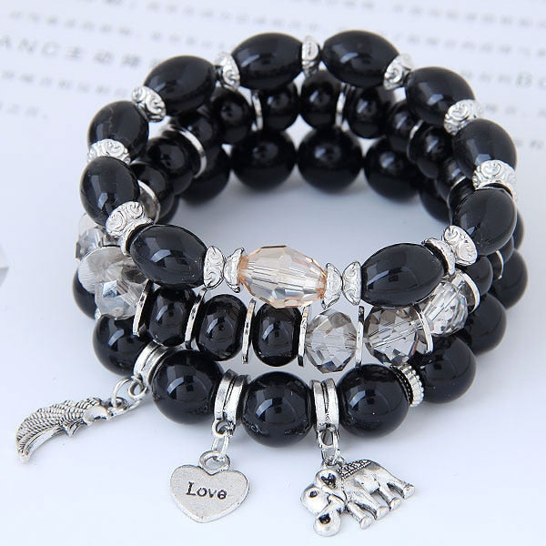 Bohemian Charm Beads Wrap Bracelets & Bangles for Women Boho Flower Leaf Tassel Bracelet Multilayer Bracelet Femme 2020 New daiiibabyyy