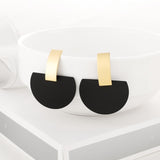 WYBU Summer Style Golden Drop Earrings For Women Geomatric Black Long Hanging Earring Triangle Bts Jewelry Earing bijouterie daiiibabyyy