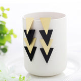 WYBU Summer Style Golden Drop Earrings For Women Geomatric Black Long Hanging Earring Triangle Bts Jewelry Earing bijouterie daiiibabyyy