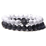 2pcs/set Fashion Men Bracelet Natural Stone Tiger Eye Lava Bead Bracelet for Men Women Jewelry Gift Classic Pulsera Hombre daiiibabyyy