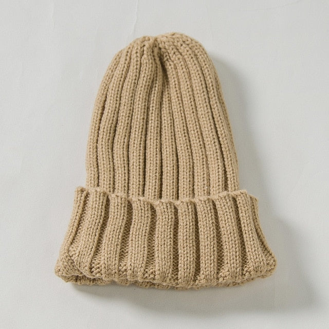 Candy Color Mother Kids Hat for Girls Boys Autumn Winter Baby Beanie Kids Cap Elastic Family Warm Knitted Parent Children Hats daiiibabyyy