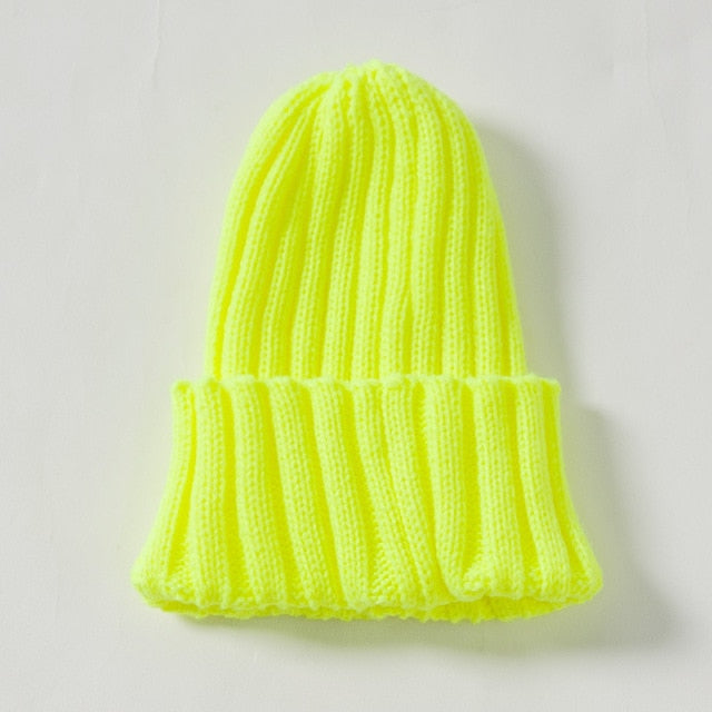 Candy Color Mother Kids Hat for Girls Boys Autumn Winter Baby Beanie Kids Cap Elastic Family Warm Knitted Parent Children Hats daiiibabyyy