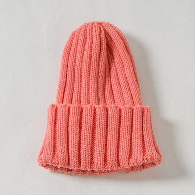 Candy Color Mother Kids Hat for Girls Boys Autumn Winter Baby Beanie Kids Cap Elastic Family Warm Knitted Parent Children Hats daiiibabyyy
