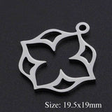 5pcs/lot Flower of Life DIY Charms Wholesale 100% Stainless Steel Yoga Lotus Connectors Charm Om Hansa Hand Jewelry Pendant daiiibabyyy