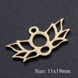 5pcs/lot Flower of Life DIY Charms Wholesale 100% Stainless Steel Yoga Lotus Connectors Charm Om Hansa Hand Jewelry Pendant daiiibabyyy