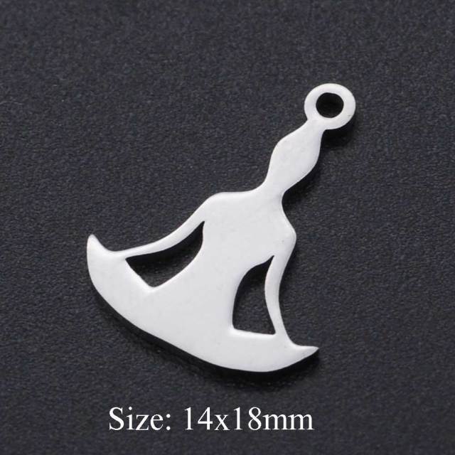 5pcs/lot Flower of Life DIY Charms Wholesale 100% Stainless Steel Yoga Lotus Connectors Charm Om Hansa Hand Jewelry Pendant daiiibabyyy