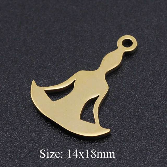 5pcs/lot Flower of Life DIY Charms Wholesale 100% Stainless Steel Yoga Lotus Connectors Charm Om Hansa Hand Jewelry Pendant daiiibabyyy