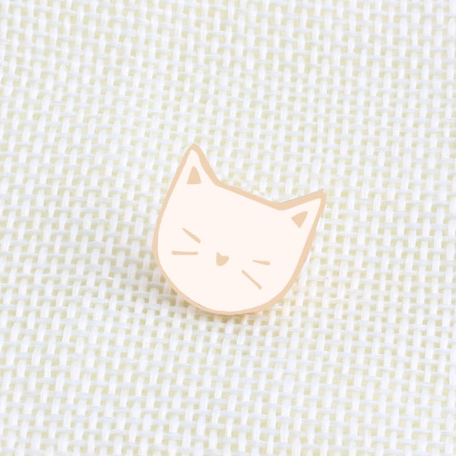 2pc/set Animal brooches black white Cat Metal Enamel Pins women Couple Badge Lapel Shirt Denim Accessories festival Gift daiiibabyyy