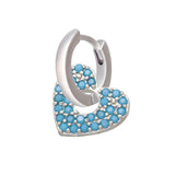 ZHUKOU  1 piece CZ crystal small hoop earring Exquisite gold/silver color star heart cute women earrings for gifts VE225 daiiibabyyy