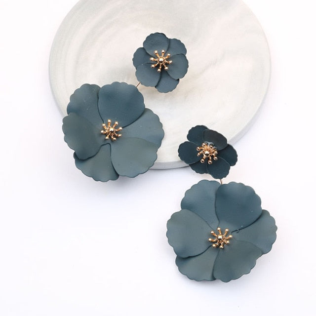 Boho Cute Flower Earrings for Women Korean Jewelry Kids Girls Gifts Fashion Stud Earring Boucles D'oreilles Aretes De Mujer 2021 daiiibabyyy