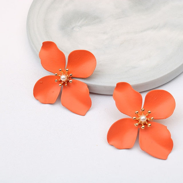 Boho Cute Flower Earrings for Women Korean Jewelry Kids Girls Gifts Fashion Stud Earring Boucles D'oreilles Aretes De Mujer 2021 daiiibabyyy