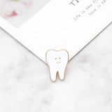 Cartoon Syringe Pink Pill Enamel Pins Smile Teeth Brooches Medical Organ Metal Badge Denim Bag Lapel Pin Jewelry Gifts For Kids daiiibabyyy