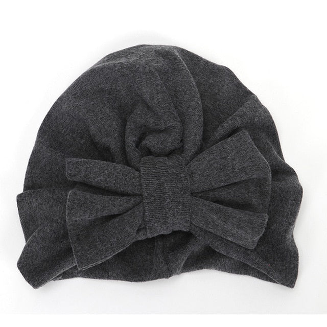 BalleenShiny Warm Baby Hats For Boys&Girls Infant Lovely Bowknot Hats Baby Bonnet Beanie Turban Head Accessories Kids Gifts daiiibabyyy