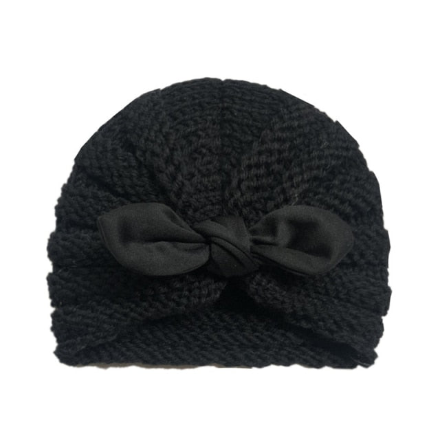 BalleenShiny Warm Baby Hats For Boys&Girls Infant Lovely Bowknot Hats Baby Bonnet Beanie Turban Head Accessories Kids Gifts daiiibabyyy