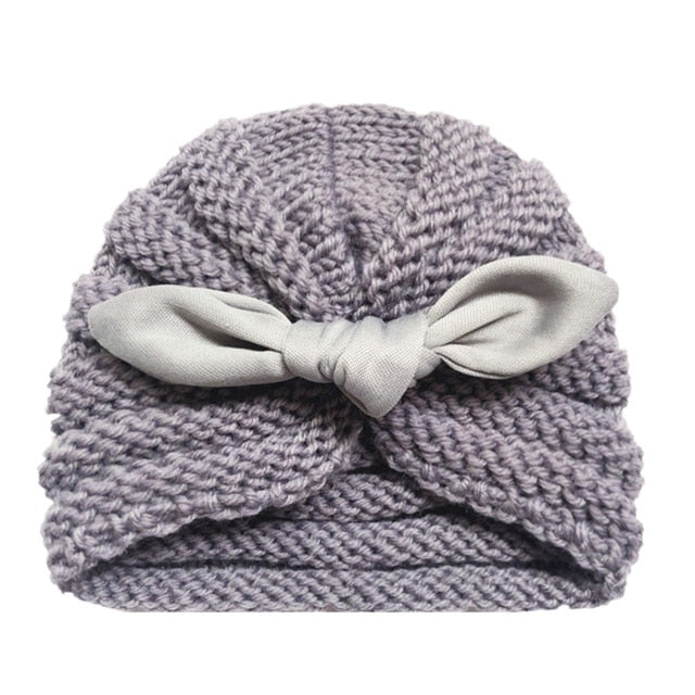 BalleenShiny Warm Baby Hats For Boys&Girls Infant Lovely Bowknot Hats Baby Bonnet Beanie Turban Head Accessories Kids Gifts daiiibabyyy