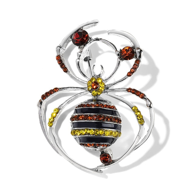 Animal Brooch Pins For Women Bling Rhinestone Bee Spider Brooches Dragonfly Brooches Pin Jewelry Wedding Party Bijoux Best Gift daiiibabyyy