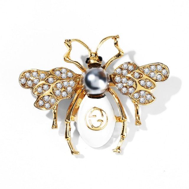 Animal Brooch Pins For Women Bling Rhinestone Bee Spider Brooches Dragonfly Brooches Pin Jewelry Wedding Party Bijoux Best Gift daiiibabyyy