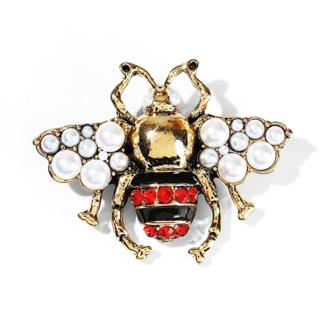 Animal Brooch Pins For Women Bling Rhinestone Bee Spider Brooches Dragonfly Brooches Pin Jewelry Wedding Party Bijoux Best Gift daiiibabyyy