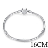 BAMOER 5 Style Silver Color LOVE Snake Chain Bracelet & Bangle 16CM-21CM Pulseras Lobster PA1104 daiiibabyyy