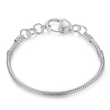 BAMOER 5 Style Silver Color LOVE Snake Chain Bracelet & Bangle 16CM-21CM Pulseras Lobster PA1104 daiiibabyyy