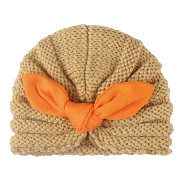 BalleenShiny Warm Baby Hats For Boys&Girls Infant Lovely Bowknot Hats Baby Bonnet Beanie Turban Head Accessories Kids Gifts daiiibabyyy