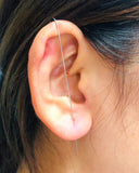 Bohemian Wedding Ear Wrap Crawler Hook Earring Crystal Stud Earrings for Woman Lightning Zirconia Climber Earrings Jewelry Gift daiiibabyyy