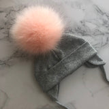 Autumn Winter Unisex Faux Fur Pompom Cotton Earflap Caps For Newborn Toddler Kids Girl Cap Baby Boy Hats Beaine Bonnet daiiibabyyy