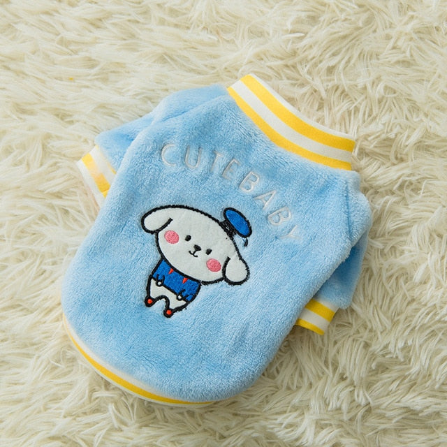 Autumn winter Warm cute bear Coral velvet sweater small cat dog Chihuahua Shih Tzu Sweatshirt Puppy Pullover Pet Thicken clothes daiiibabyyy