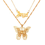 Bohemian Multilayer Necklaces For Women Men Gold Butterfly Portrait Coin Cross Crystal Chokers Necklace Trendy New Jewelry Gifts daiiibabyyy