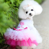Cat Clothes Dog Wedding Dress Cotton Lace Floral Dress Large Bowknot Pet Dog Dress Summer Clothing For Small Medium Dog Supplies daiiibabyyy